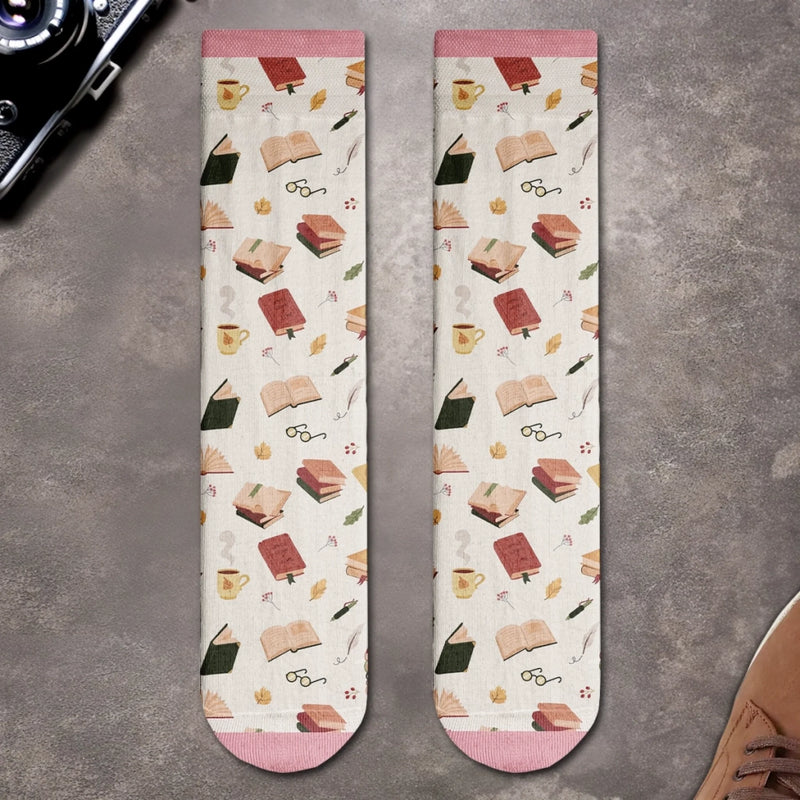Personalisierte Socken – Personalisierte Buch-Geschenke für Bücherliebhaber, Leseratten und Vielleser - Ich Bin Ein Bücherwurm