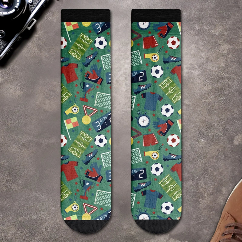 Personalisierte Socken – Geschenk für Fußballfans, Sportfans – Ich Würde Lieber Fußball Spielen