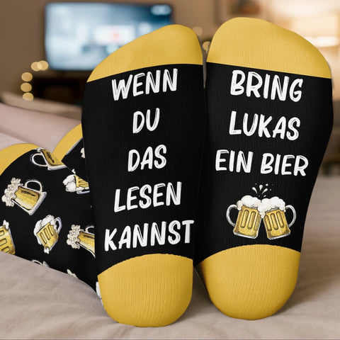 Personalisierte Socken – Personalisierte Weihnachts- und Geburtstagsgeschenke für beste Freundinnen, Schwestern, die Familie und dich selbst – Bring Mir Ein Bier