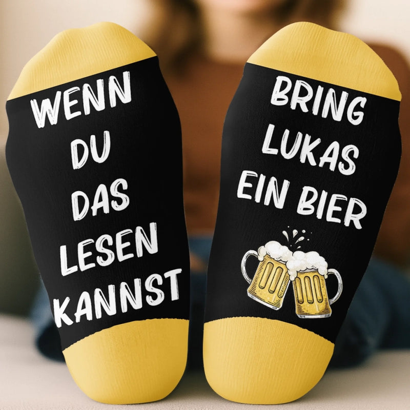 Personalisierte Socken – Personalisierte Weihnachts- und Geburtstagsgeschenke für beste Freundinnen, Schwestern, die Familie und dich selbst – Bring Mir Ein Bier