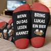 Personalisierte Socken – Personalisierte Weihnachts- und Geburtstagsgeschenke für beste Freundinnen, Schwestern, die Familie und dich selbst – Wenn Du Das Lesen Kannst, Bring Mir Ein Bier