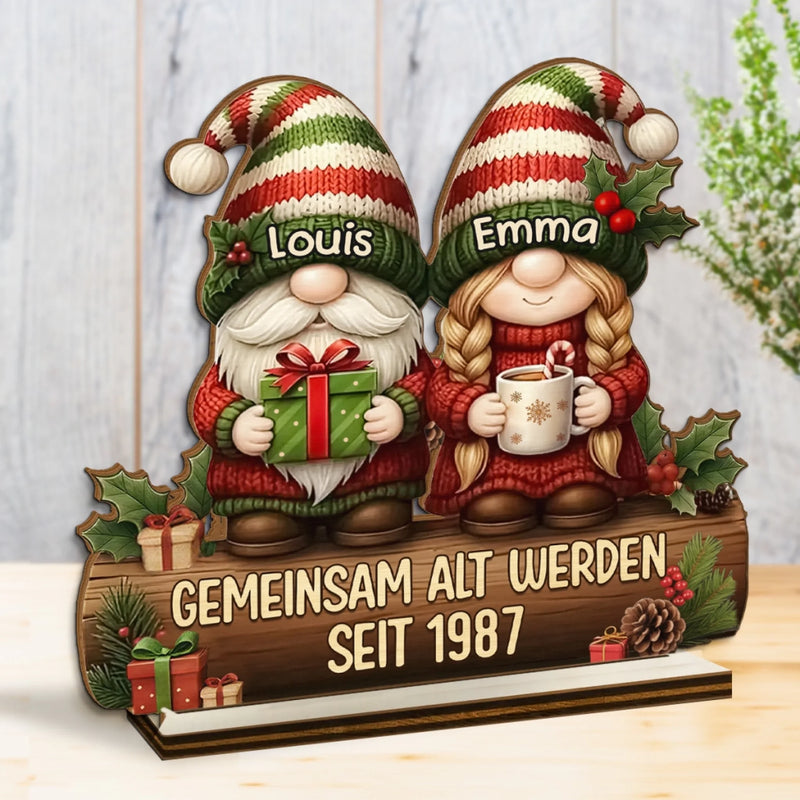 Individuell Gestaltete, Zweilagige Holzplakette – Personalisierte Jahrestags- Und Hochzeitsgeschenke Für Ehemann Und Ehefrau, Ihn Und Sie – Die Ewigkeit Beginnt Mit Ihnen