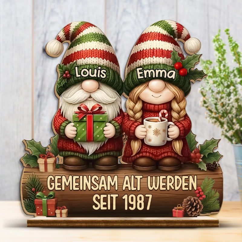 Individuell Gestaltete, Zweilagige Holzplakette – Personalisierte Jahrestags- Und Hochzeitsgeschenke Für Ehemann Und Ehefrau, Ihn Und Sie – Die Ewigkeit Beginnt Mit Ihnen