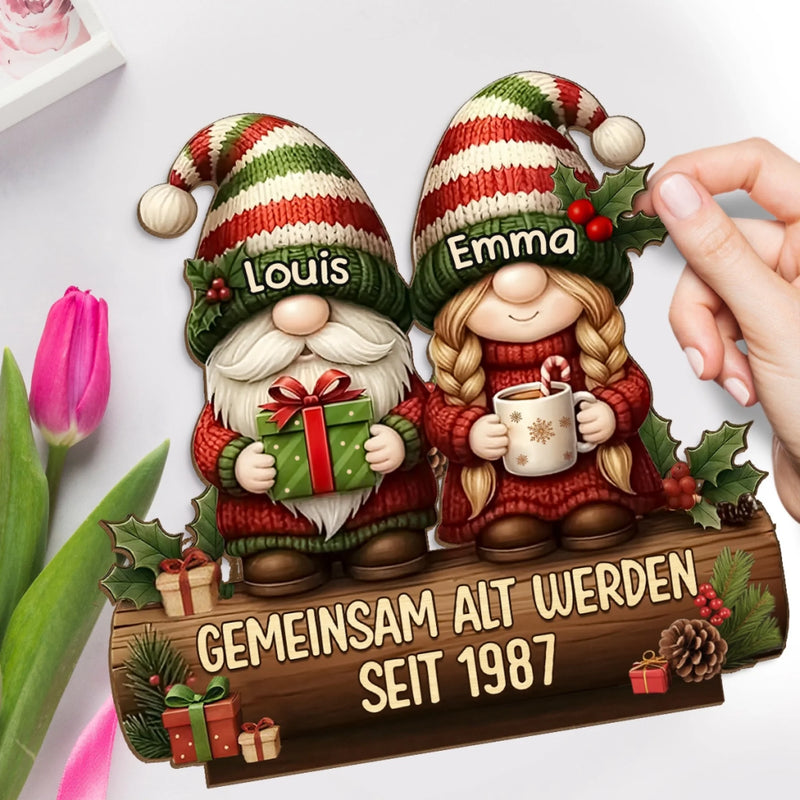 Individuell Gestaltete, Zweilagige Holzplakette – Personalisierte Jahrestags- Und Hochzeitsgeschenke Für Ehemann Und Ehefrau, Ihn Und Sie – Die Ewigkeit Beginnt Mit Ihnen