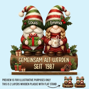 Individuell Gestaltete, Zweilagige Holzplakette – Personalisierte Jahrestags- Und Hochzeitsgeschenke Für Ehemann Und Ehefrau, Ihn Und Sie – Die Ewigkeit Beginnt Mit Ihnen