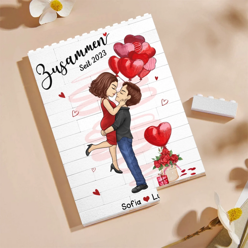 Personalisierte Vertikale Rechteckige Bausteine – Individuelle Jahrestags- Und Hochzeitsgeschenke Für Ehemann Und Ehefrau, Ihn Und Sie – Ich Liebe Dich Für Immer