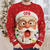Individuell Gestaltetes Unisex Sweatshirt – Personalisierte Weihnachts- und Geburtstagsgeschenke für Familie, Opa, Oma – Stolzer Opa Der Süßesten Elfen Der Stadt
