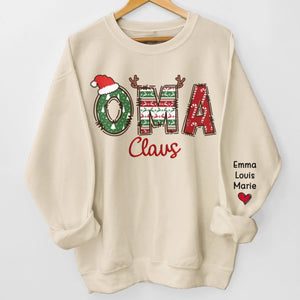 Personalisiertes Unisex-Sweatshirt oder Hoodie mit Ärmeldesign – Weihnachts- & Geburtstagsgeschenke für Mama, Oma – Ich habe meine Oma