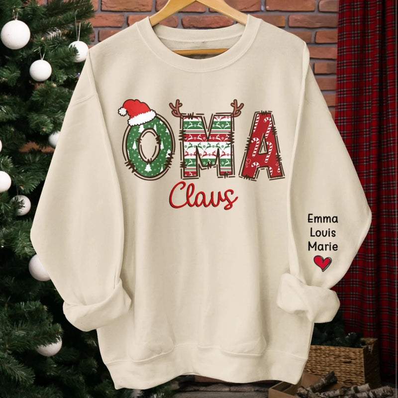 Personalisiertes Unisex-Sweatshirt oder Hoodie mit Ärmeldesign – Weihnachts- & Geburtstagsgeschenke für Mama, Oma – Ich Habe Meine Oma