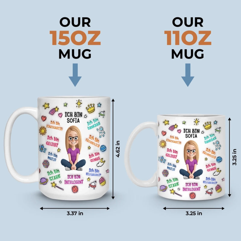 Personalisierte Tasse - Personalisierte Bücher Geschenke Für Buchliebhaber, Bücherwürmer, Leser - Ich Bin Genug
