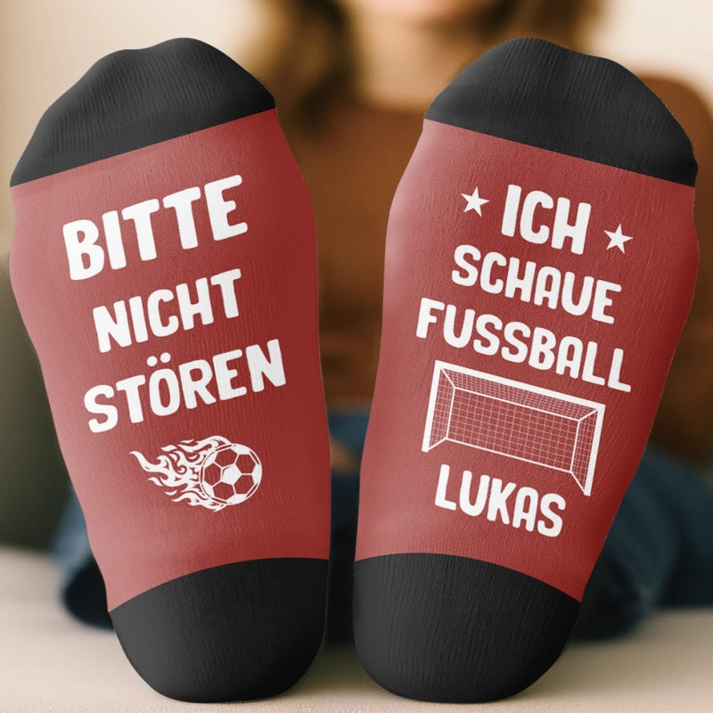 Personalisierte Socken – Personalisierte Weihnachts- und Geburtstagsgeschenke für beste Freundinnen, Schwestern, die Familie und dich selbst – Ich Schaue Fussball