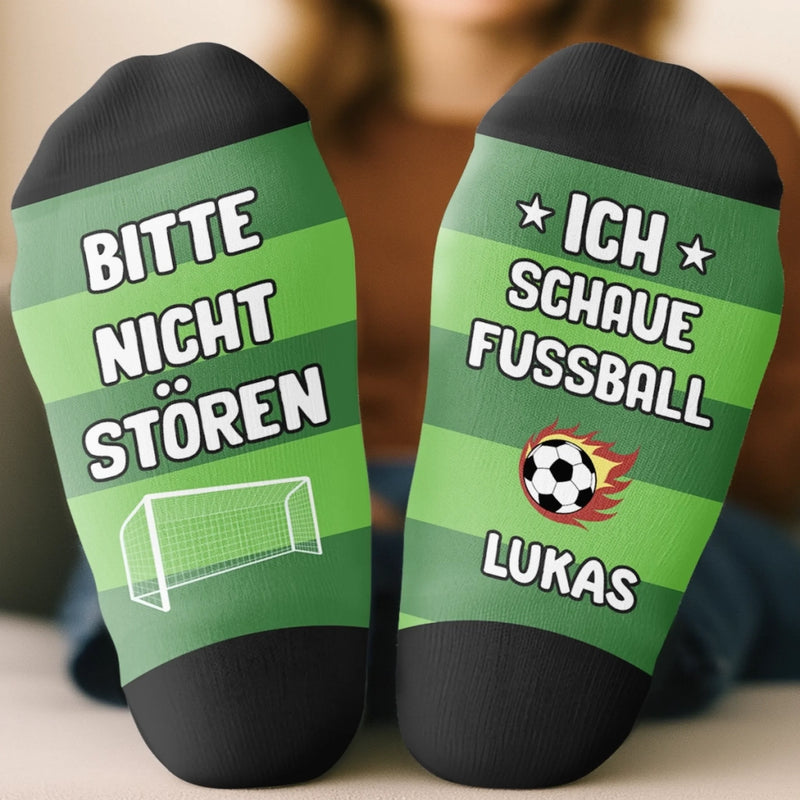 Personalisierte Socken – Geschenk für Fußballfans, Sportfans – Echter Mann. Echter Fußballfan