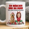 Personalisierte Tasse – Personalisierte Weihnachts- und Geburtstagsgeschenke für Hundeliebhaber, Hundebesitzer und Hundeeltern – Ein Mädchen Und Ihr Hund