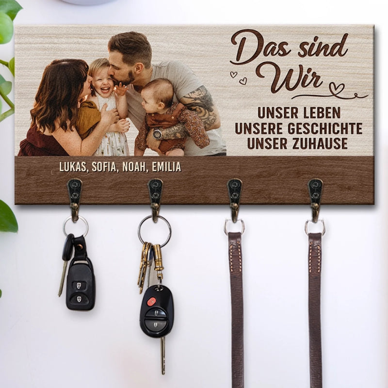 Personalisierter Schlüsselanhänger Mit Foto – Individuelles Geburtstagsgeschenk Für Mama, Papa Und Kinder – Herzlich Willkommen