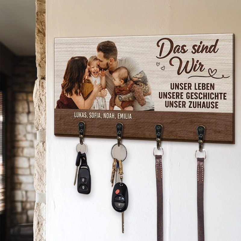 Personalisierter Schlüsselanhänger Mit Foto – Individuelles Geburtstagsgeschenk Für Mama, Papa Und Kinder – Herzlich Willkommen