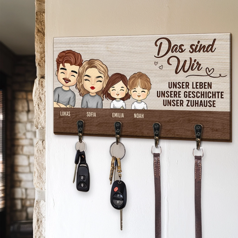 Personalisierter Schlüsselanhänger – Individuelles Geburtstagsgeschenk Für Mama, Papa Und Kinder – Das Sind Wir