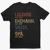 Personalisierte Unisex-T-Shirt, Premium-T-Shirt, Hoodie – Personalisierte Geburtstagsgeschenke für Papa, Opa – Generationen der Liebe in einem Herzen