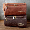 Personalisierte Leder-kulturtasche mit Gravur - Perfektes Geburtstagsgeschenk für Papa, Bruder, Opa oder Ehemann - Für Jede Reise Ideal