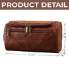 Personalisierte Leder-kulturtasche mit Gravur - Perfektes Geburtstagsgeschenk für Papa, Bruder, Opa oder Ehemann - Für Jede Reise Ideal