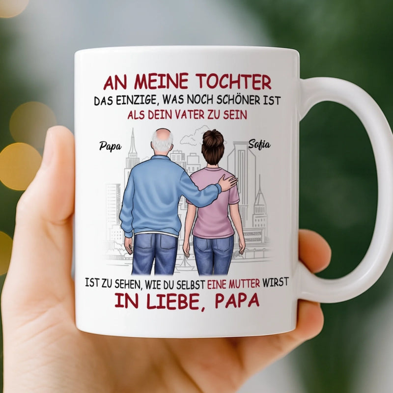 Benutzerdefinierte Tasse – Personalisierte Geburtstagsgeschenke Für Mama, Papa, Tochter – Für meine Tochter, immer in meinem Herzen