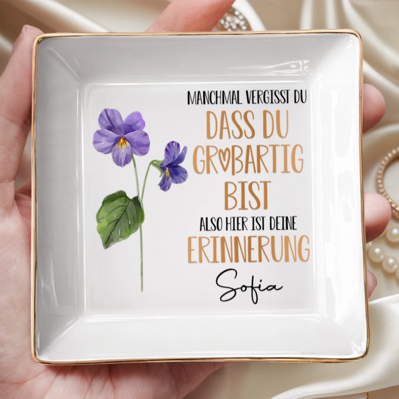 Personalisierte Schmuckschale – Individuelles Geburtstagsgeschenk Für Die Beste Freundin, Schwester, Beste Freundin Oder Einfach Für Dich Selbst – Ich Strahle Von Selbst