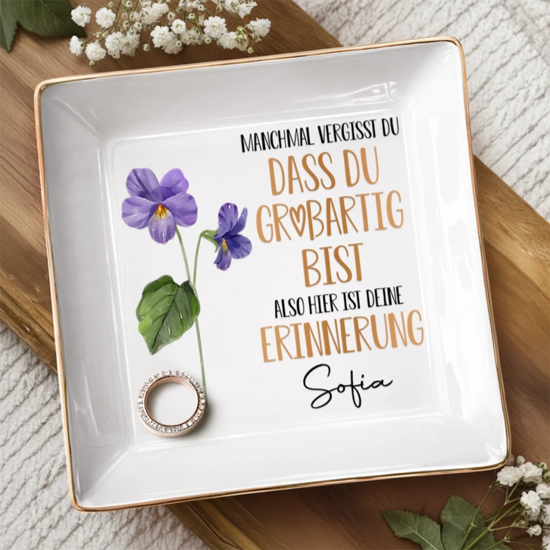 Personalisierte Schmuckschale – Individuelles Geburtstagsgeschenk Für Die Beste Freundin, Schwester, Beste Freundin Oder Einfach Für Dich Selbst – Ich Strahle Von Selbst