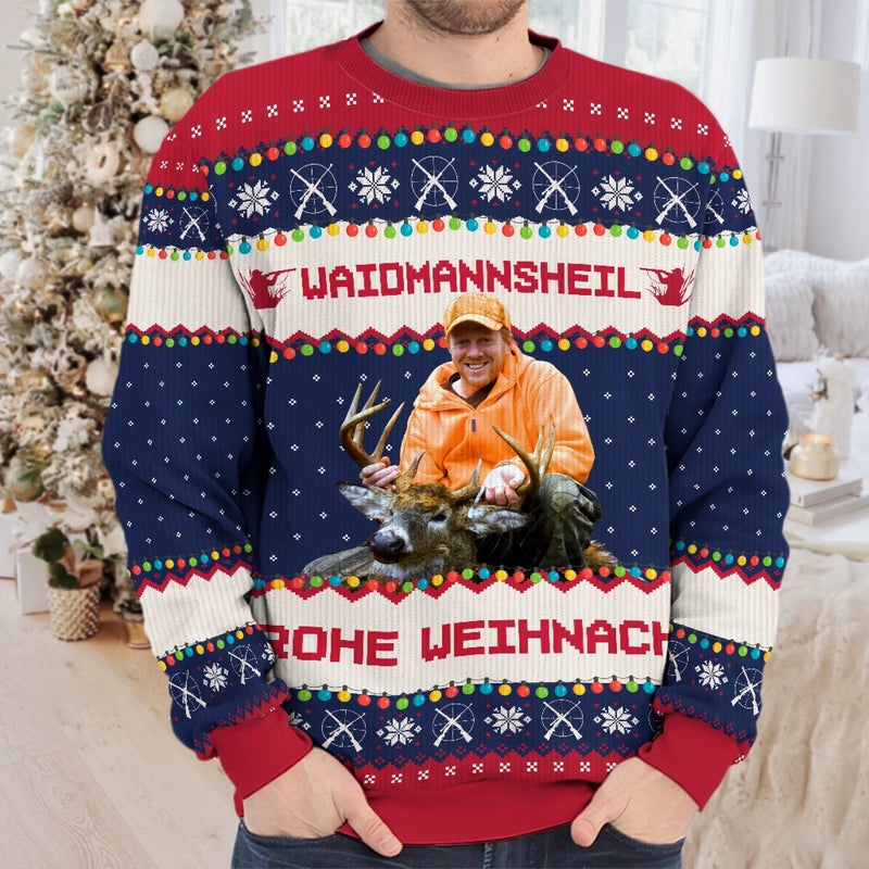 Individuell Gestaltetes Unisex Sweatshirt – Personalisierte Weihnachts- und Geburtstagsgeschenke für Jäger – Jagen, Entdecken, Wiederholen