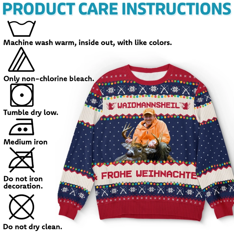 Individuell Gestaltetes Unisex Sweatshirt – Personalisierte Weihnachts- und Geburtstagsgeschenke für Jäger – Jagen, Entdecken, Wiederholen