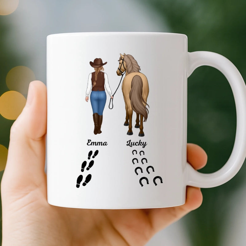 Benutzerdefinierte Tasse – Personalisierte Geburtstagsgeschenke für Männer und Frauen, Pferdeliebhaber – Das Leben Ist Schön, Aber Pferde Machen Es Noch Schönerr