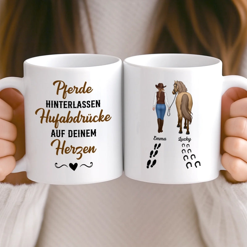 Benutzerdefinierte Tasse – Personalisierte Geburtstagsgeschenke für Männer und Frauen, Pferdeliebhaber – Das Leben Ist Schön, Aber Pferde Machen Es Noch Schönerr