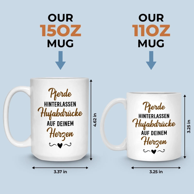 Benutzerdefinierte Tasse – Personalisierte Geburtstagsgeschenke für Männer und Frauen, Pferdeliebhaber – Das Leben Ist Schön, Aber Pferde Machen Es Noch Schönerr