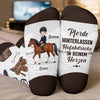 Personalisierte Socken – Personalisierte Geburtstagsgeschenke für Männer und Frauen, Pferdeliebhaber – Das Leben Ist Schön, Aber Pferde Machen Es Noch Schöner