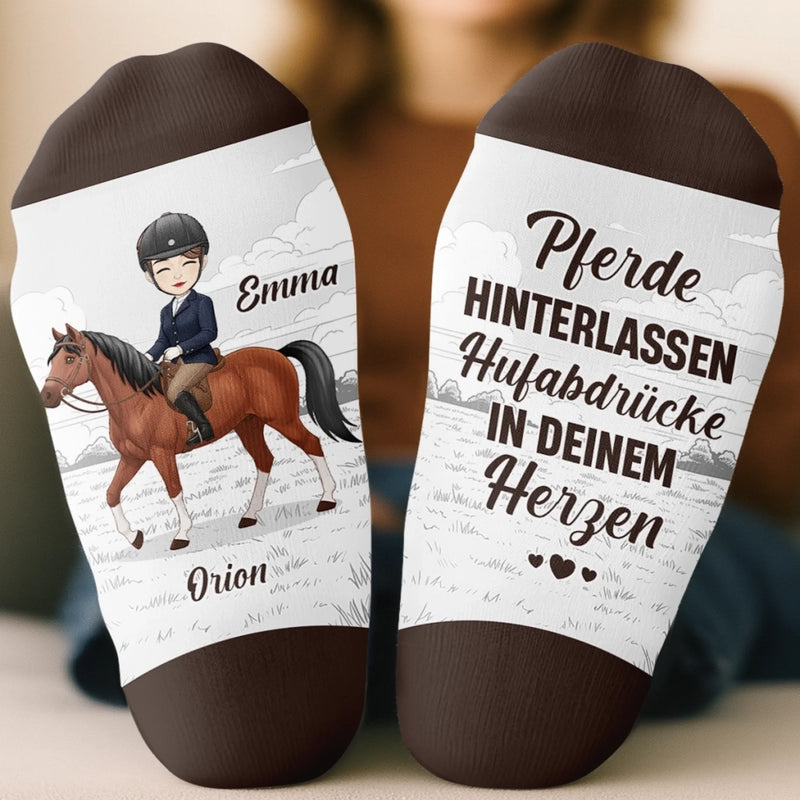 Personalisierte Socken – Personalisierte Geburtstagsgeschenke für Männer und Frauen, Pferdeliebhaber – Das Leben Ist Schön, Aber Pferde Machen Es Noch Schöner