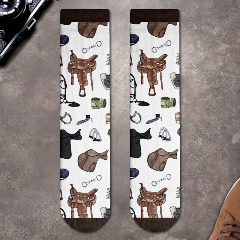Personalisierte Socken – Personalisierte Geburtstagsgeschenke für Männer und Frauen, Pferdeliebhaber – Das Leben Ist Schön, Aber Pferde Machen Es Noch Schöner