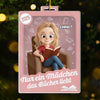 Personalisiertes Acrylornament - Personalisierte Weihnachtsgeschenke Für Buchliebhaber, Bücherwürmer, Leser - Nur ein Mädchen das Bücher liebt