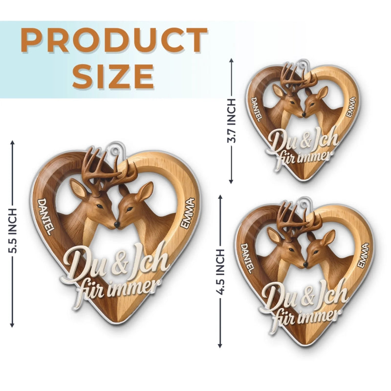 Personalisiertes Acryl Ornament - Personalisiertes Jubiläums-weihnachts-hochzeitsgeschenk Für Mann Und Frau, Sie Und Ihn - Du & Ich Wir Schaffen Das