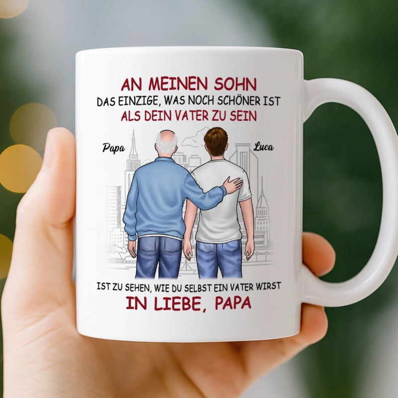 Benutzerdefinierte Tasse – Personalisierte Geburtstagsgeschenke Für Mama, Papa, Sohn – Immer Ihre Sohn, für Immer Mein Liebster Grund zur Freude