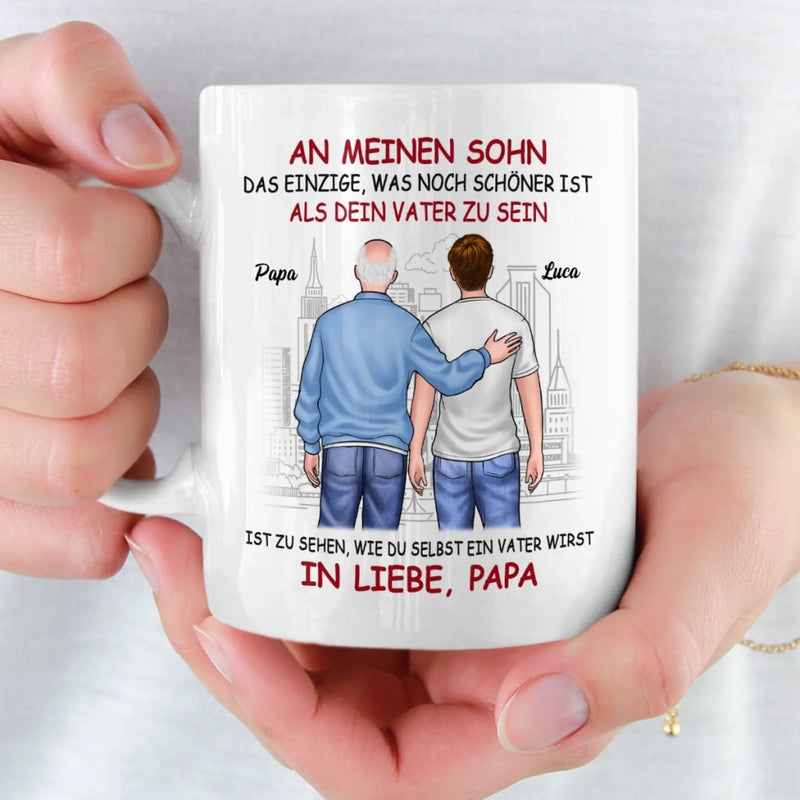Benutzerdefinierte Tasse – Personalisierte Geburtstagsgeschenke Für Mama, Papa, Sohn – Immer Ihre Sohn, für Immer Mein Liebster Grund zur Freude