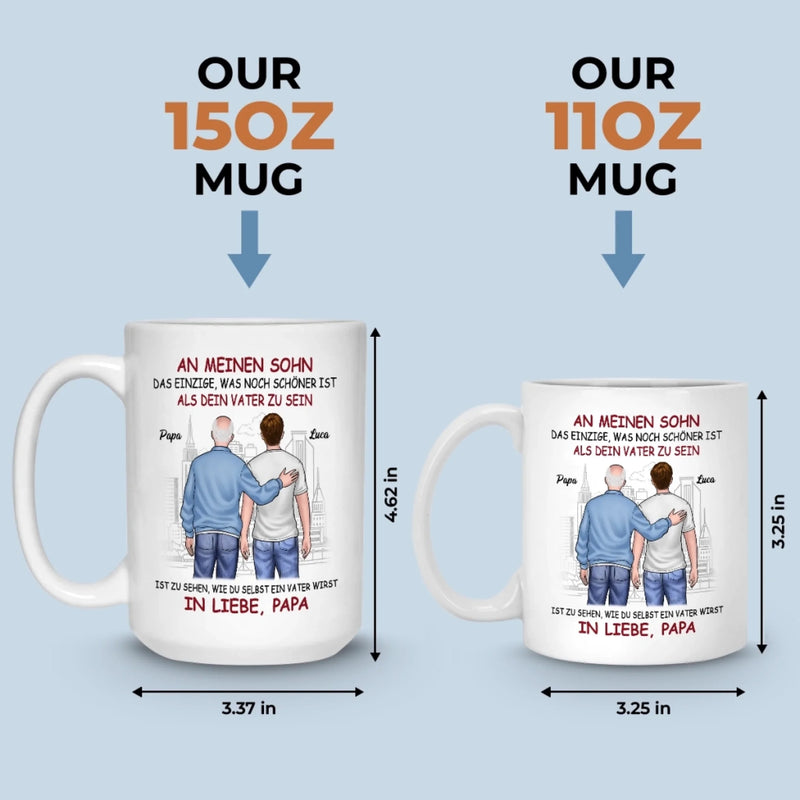 Benutzerdefinierte Tasse – Personalisierte Geburtstagsgeschenke Für Mama, Papa, Sohn – Immer Ihre Sohn, für Immer Mein Liebster Grund zur Freude