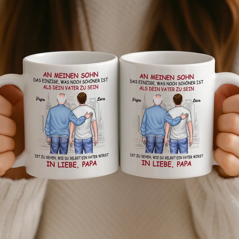 Benutzerdefinierte Tasse – Personalisierte Geburtstagsgeschenke Für Mama, Papa, Sohn – Immer Ihre Sohn, für Immer Mein Liebster Grund zur Freude