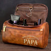 Personalisierte Leder-kulturtasche mit Gravur - Perfektes Geburtstagsgeschenk für Papa, Opa - Mein Lieblingsmensch Nennt Mich Papa