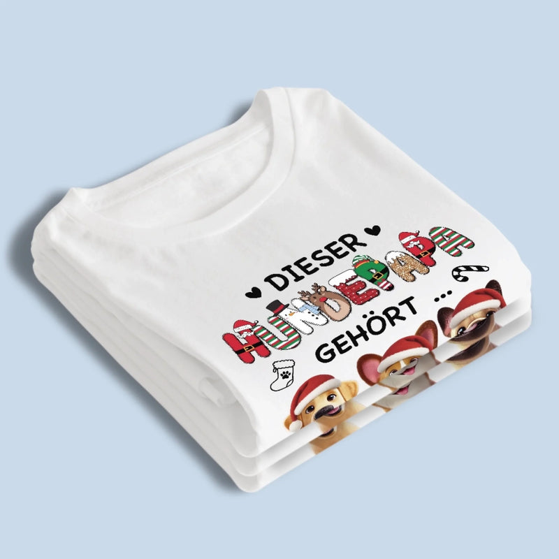 Personalisierte Unisex-T-Shirt, Premium-T-Shirt, Hoodie – Personalisierte Weihnachts- und Geburtstagsgeschenke für Hundeliebhaber, Hundebesitzer und Hundeeltern – Ein Mädchen Und Ihr Hund