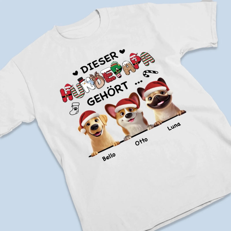 Personalisierte Unisex-T-Shirt, Premium-T-Shirt, Hoodie – Personalisierte Weihnachts- und Geburtstagsgeschenke für Hundeliebhaber, Hundebesitzer und Hundeeltern – Ein Mädchen Und Ihr Hund