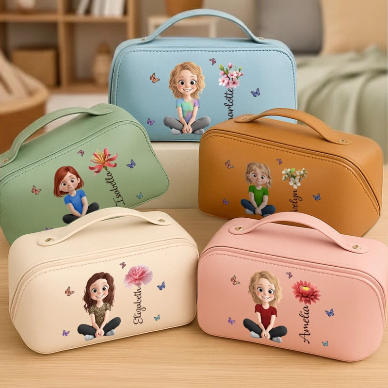 Personalisierter Reise-kulturbeutel Aus Pu-leder – Das Perfekte Geburtstagsgeschenk Für Frauen, Beste Freundinnen, Schwestern, Die Beste Freundin Oder Einfach Für Sich Selbst – Bereit für das nächste Abenteuer