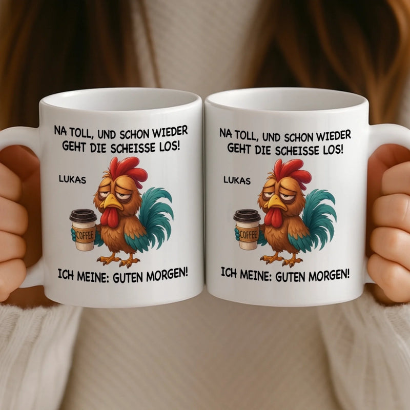 Benutzerdefinierte Tasse – Personalisierte Geburtstagsgeschenke für Kollegen, beste Arbeitsfreunde – Na Toll, Und Schon Wieder