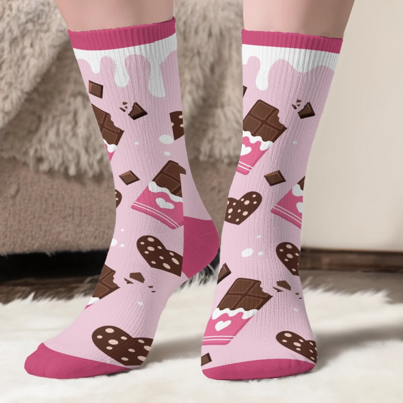 Personalisierte Socken – Personalisierte Weihnachts- und Geburtstagsgeschenke für beste Freundinnen, Schwestern, die Familie und Dich Selbst – Bring Mir Schoki