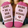 Personalisierte Socken – Personalisierte Weihnachts- und Geburtstagsgeschenke für beste Freundinnen, Schwestern, die Familie und Dich Selbst – Bring Mir Schoki