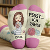 Personalisierte Socken – Personalisierte Geburtstagsgeschenke für Häkel- und Strickbegeisterte – Pssst, Ich Zähle