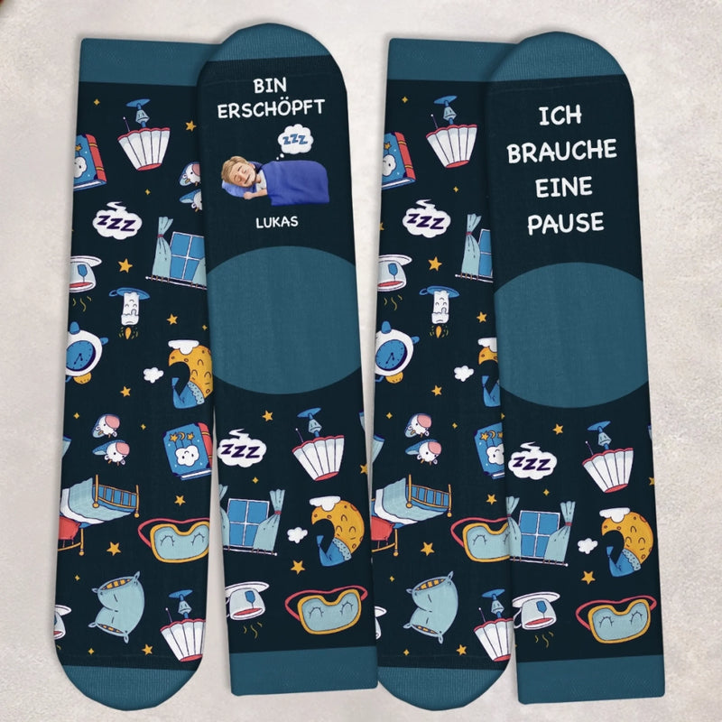 Personalisierte Socken – Personalisierte Weihnachts- und Geburtstagsgeschenke für beste Freundinnen, Schwestern, die Familie und Dich Selbst – Ich Brauche Eine Pause