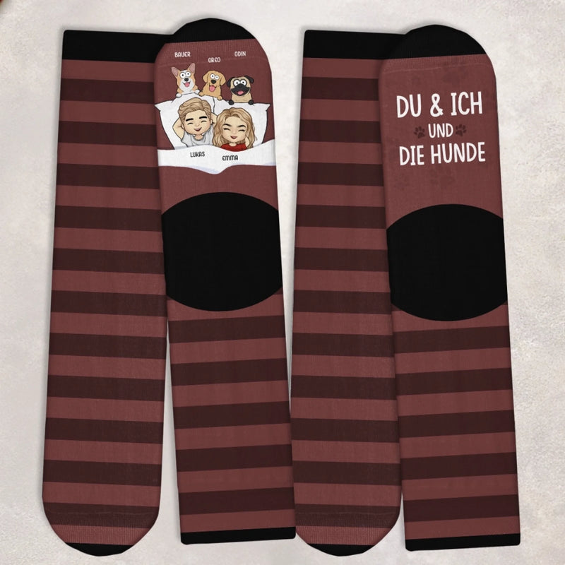 Personalisierte Socken – Personalisierte Geburtstagsgeschenke für Hundeliebhaber, Hunde-Papas und Mamas – De & Ich und Der Hund